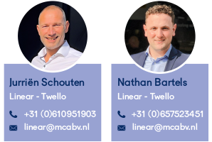 Neem contact op met de sales engineers van MCA: Gilbert, Jurrien, Nathan en Remy