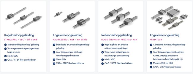 De nauwkeurigheid en de loopeigenschappen van profielrailgeleidingen worden verkregen door het slijpproces tijdens de productie van de loopwagens en de rails. De kwaliteit is niet altijd visueel waarneembaar en ook met metingen is dit moeilijk te bepalen. Vertrouwen op basis van jouw kennis en ervaring is dan de belangrijkste basis voor de juiste keuze. Merk en type geven vaak de juiste zekerheid over de gewenste levensduur.