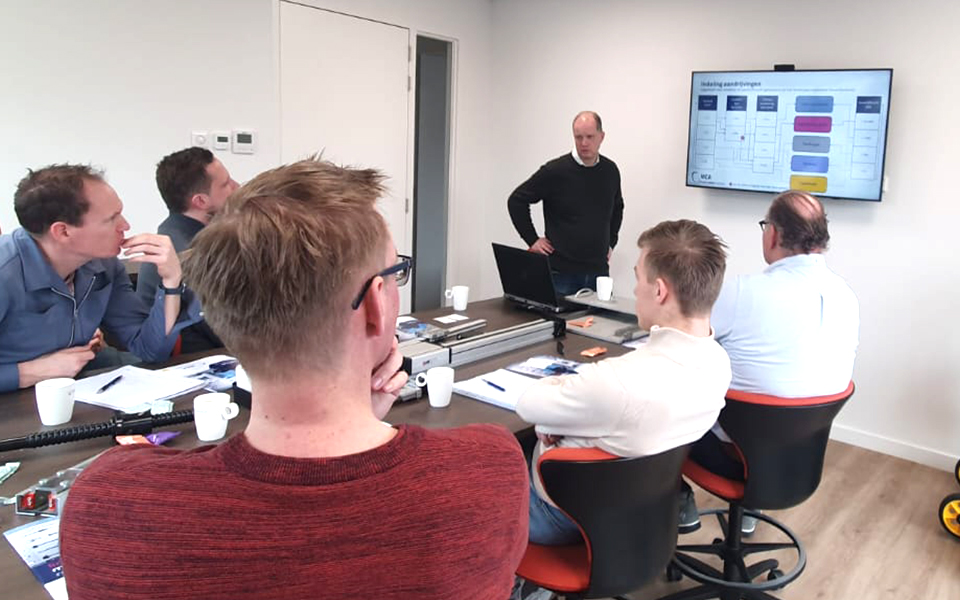 Thom en Daniël gingen bij de workshop aan Tuinte daarom direct de techniek in: geen basis uitleg, maar wat speelt er achter lineaire geleidingen en aandrijfsystemen. En dan toegepast op hun eigen machines en processen. Dank jullie wel voor de gastvrijheid en jullie slimme vragen, Tuinte!